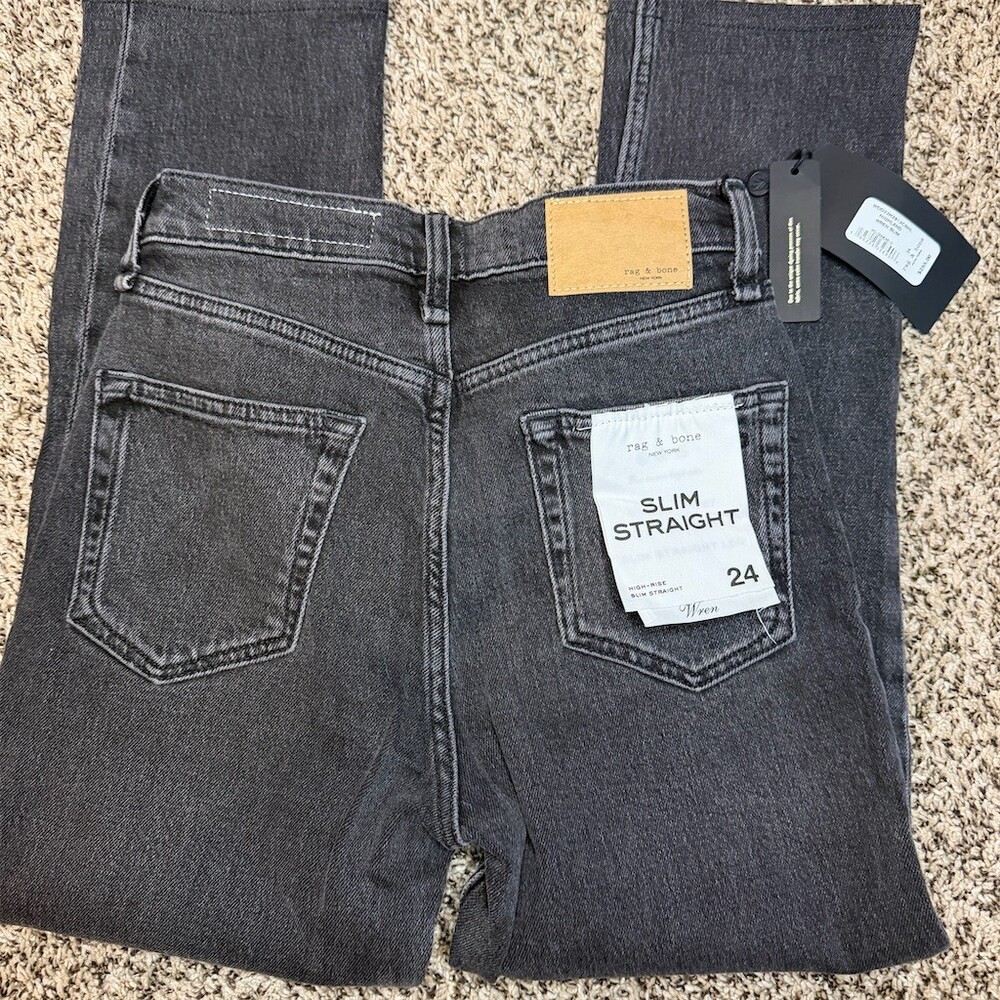 Rag & Bone Wren Slim Straight High Rise Jeans